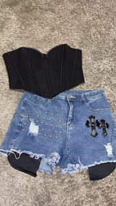 Two-piece corset top