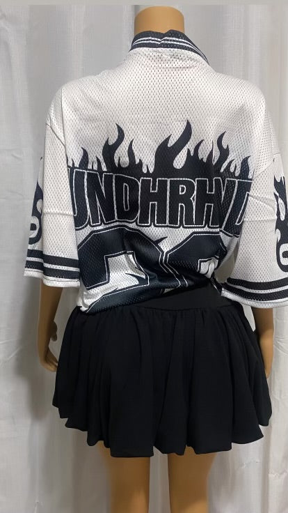 Black-and-white jersey set