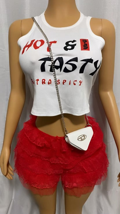 Graphic tasty two-piece