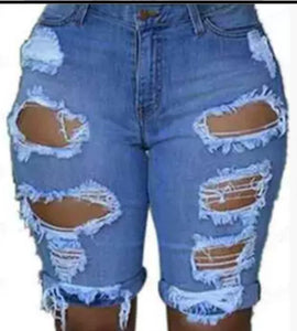 Denim graphic two-piece