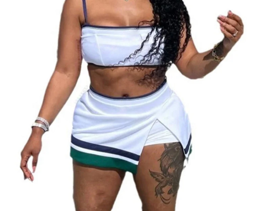 Two piece white tennis skirt