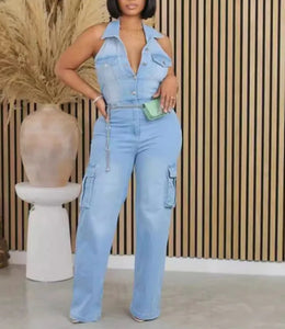 Denim romper