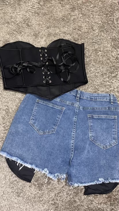 Two-piece corset top