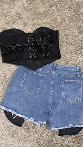 Two-piece corset top