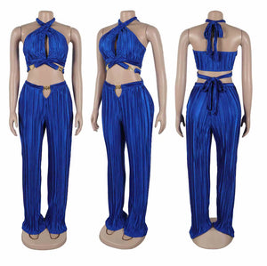 Two piece royal blue beachwear
